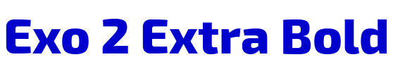 Exo 2 Extra Bold 字体